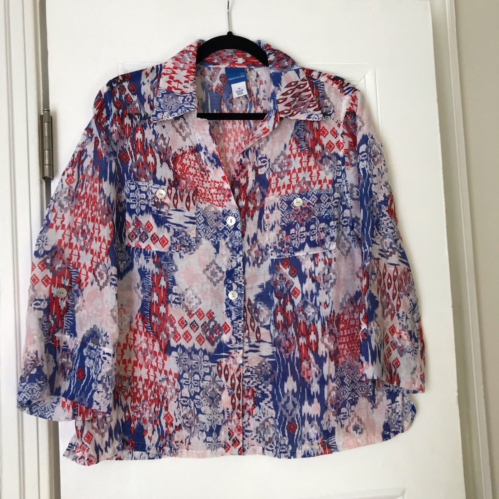 4th of July. Sapphire Star top.